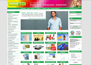 Concept and screen design of the brand printingpoint online shop